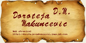 Doroteja Makunčević vizit kartica
